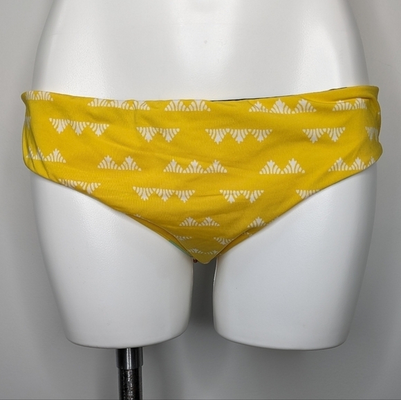 Carve Designs yellow green monstera reversible bikini bottom XL - Picture 8 of 13